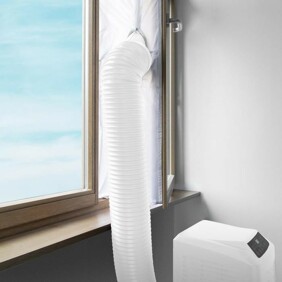 Klarstein těsnění oken pro mobilní klimatizace, 3,9 m, zip, upínací páska (DXJ2-window cover)